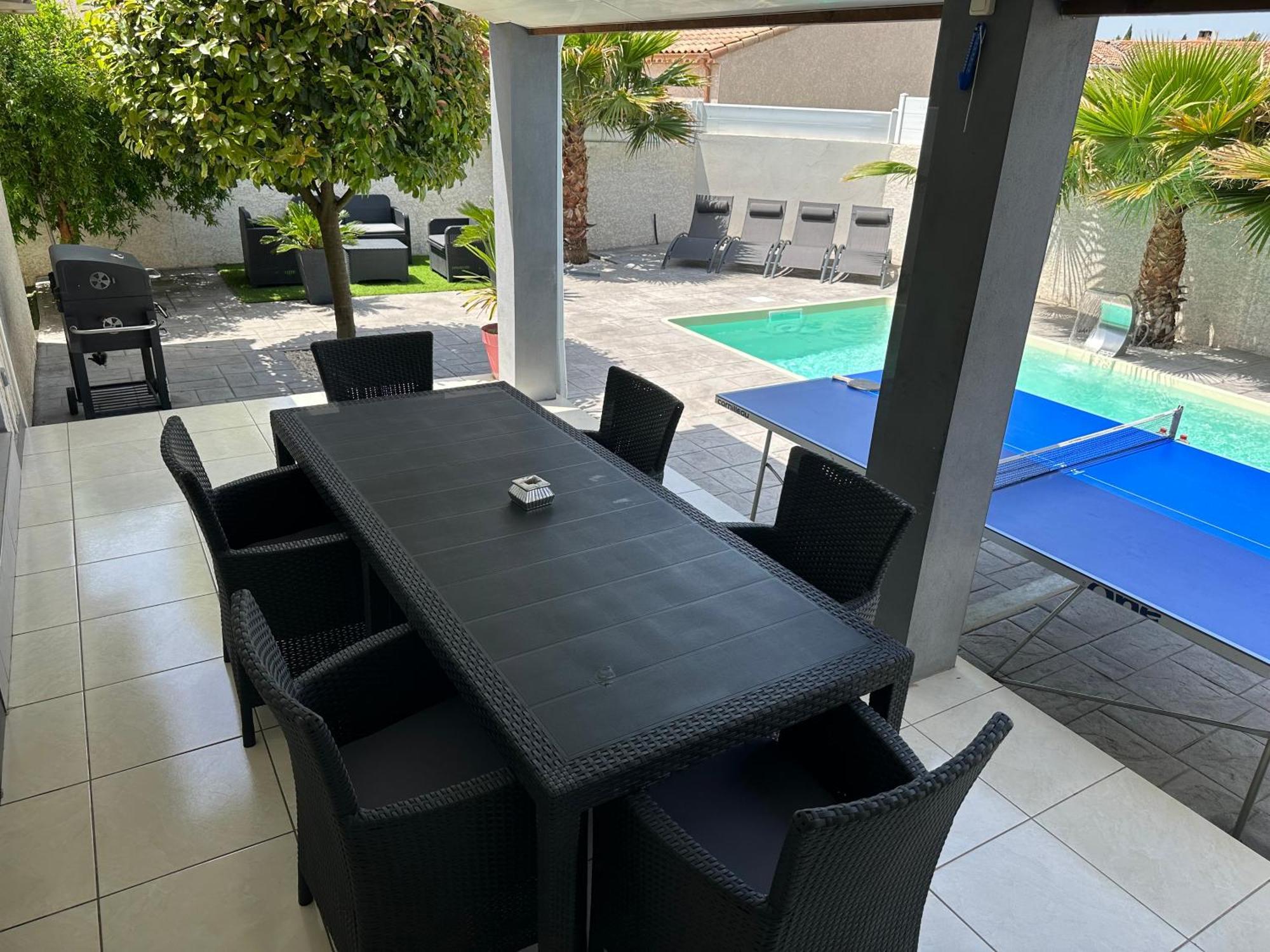 Villa Piscine De La Garrigue Florensac Екстериор снимка